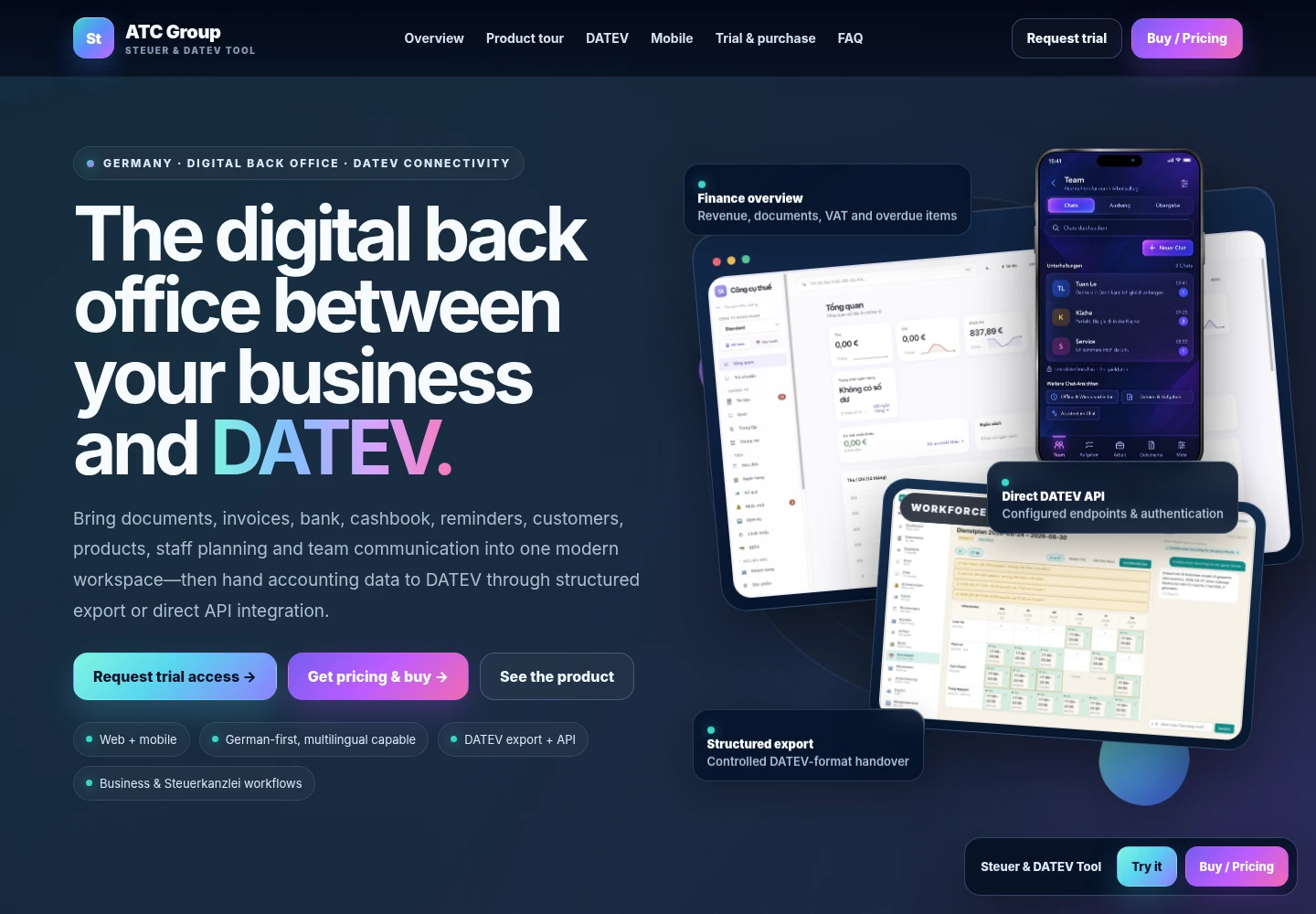 Steuer DATEV tool preview