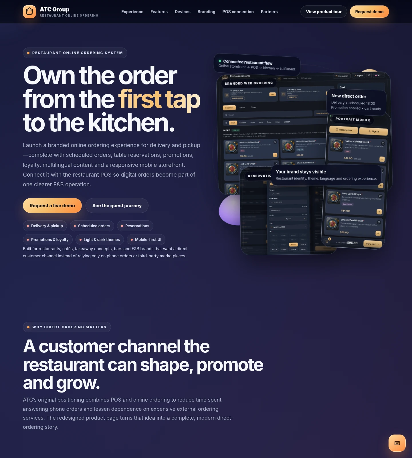 Online ordering preview