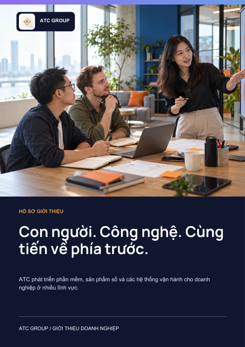 Cover of the Vietnamese ATC Group people and product brochure