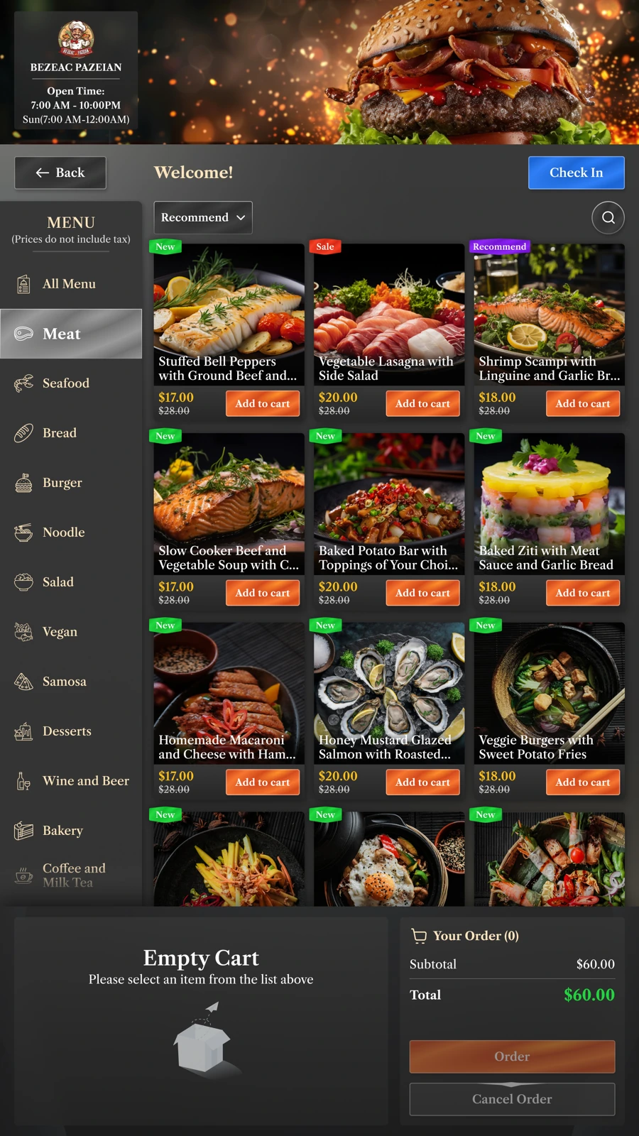 Visual menu