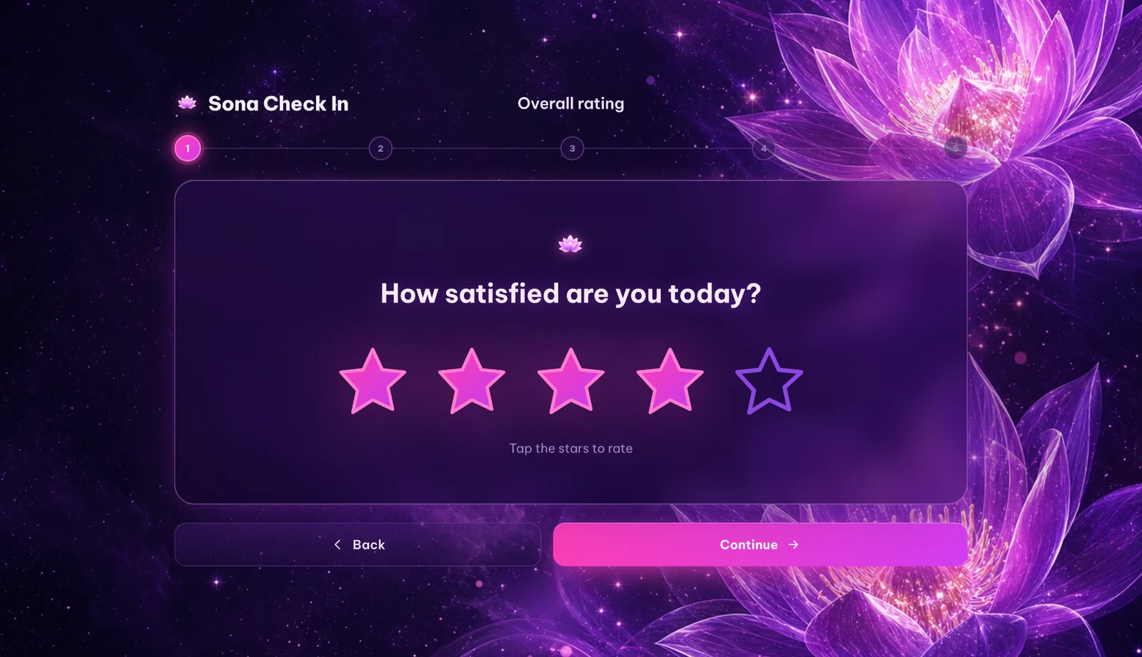 Star-based customer satisfaction survey