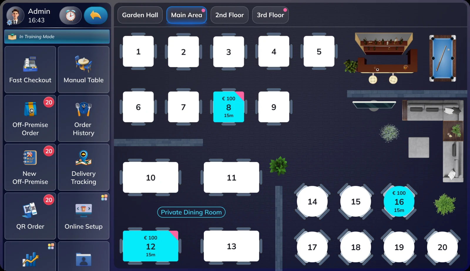 Partner edition floor plan screen